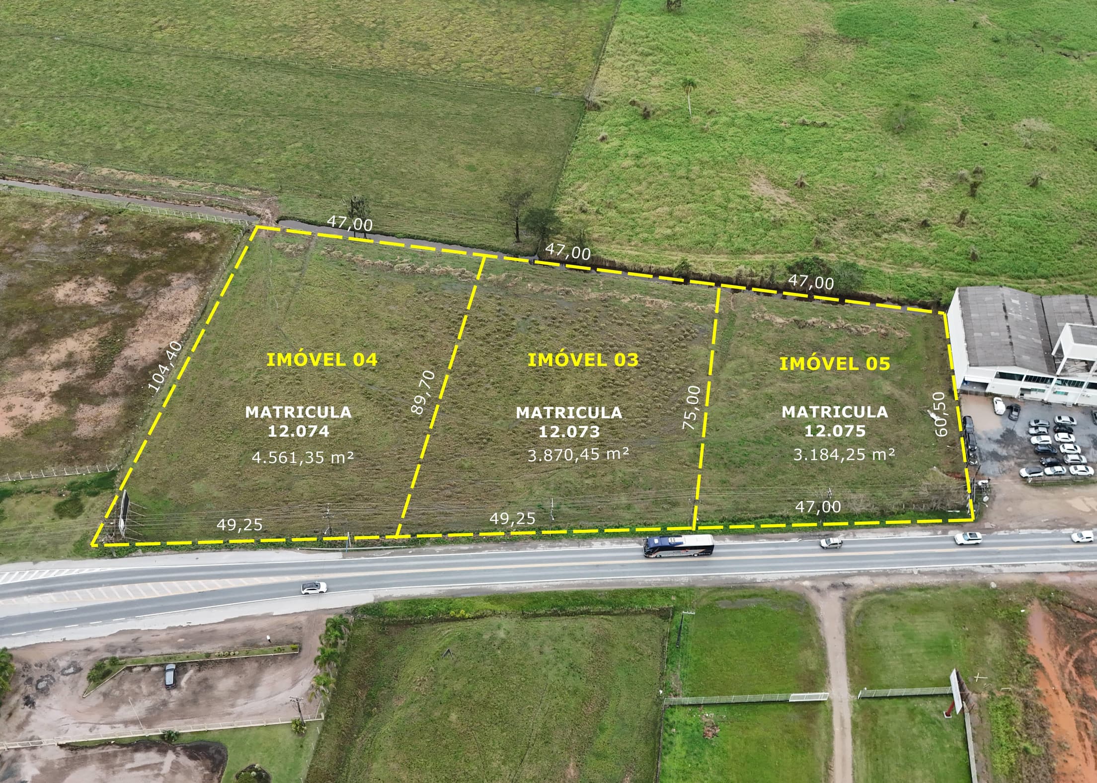 Terreno em leilão em Gaspar - SC — Terreno com área de 3.184,25m², Gaspar/SC