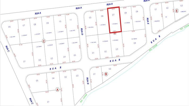 Terreno em leilão em Coxim - MS, bairro Nova Coxim — TERRENO URBANO | A.T. 1.137 M² | SEM BENFEITORIAS | BAIRRO NOVA COXIM | COXIM/MS