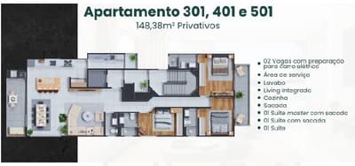 Foto 2 de 4: Apartamento em leilão em Balneário Piçarras - SC — Apto 301 - Ed. Verona Tower