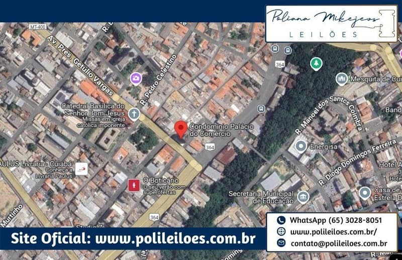 Foto 2 de 11: Comercial em leilão em Cuiabá - MT — Sala comercial em condomínio, nº 41, 47,40m², Centro, Cuiabá/MT