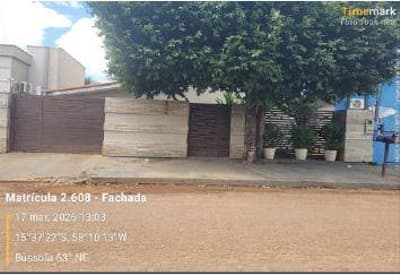 Terreno em leilão em São José Dos Quatro Marcos - MT, bairro Jardim Zeferino — CASA RESIDENCIAL | A.T. 480m² E A.C 247,59m² | SÃO JOSÉ DOS QUATRO MARCOS/MT