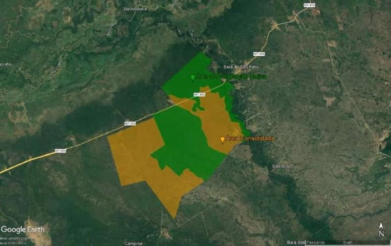 Area Rural em leilão em Barão De Melgaço - MT — Fazenda Baia São Benedito, área de 10.000 hectares, sem benfeitorias, Barão de Melgaço/MT