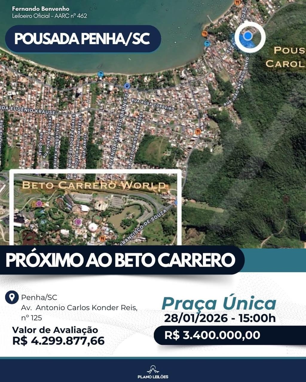 Foto 4 de 5: Comercial em leilão em Penha - SC, bairro Armação — Pousada Penha