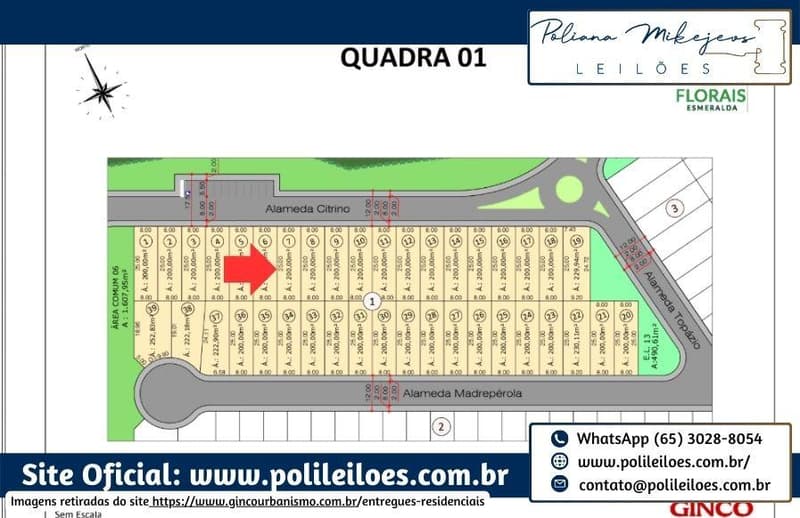 Foto 7 de 7: Casa em leilão em Cuiabá - MT — Imóvel Urbano, AT 200m², Condomínio Florais Esmeralda, em Cuiabá/MT