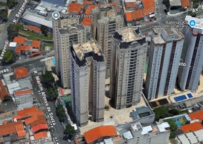 Foto 1 de 2: Apartamento em leilão em Santo André - SP — Apartamento Residencial Pluméria - Vila Pires - A.U. 68,3595m² - A.C. 19,8000m² + 38,4895m² - A.T. 126,6490m² - 2 vagas