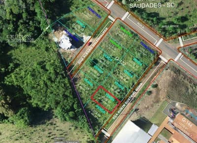 Foto 1 de 5: Terreno em leilão em Saudades - SC, bairro Saudades — LOTE URBANO Nº 07, DA QUADRA Nº 122, LOCALIZADO EM SAUDADES/SC ÁREA DE 360M²