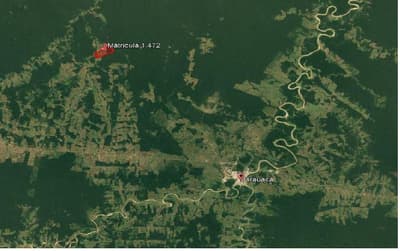 Foto 2 de 3: Terreno em leilão em Tarauacá - AC — IMÓVEL RURAL | A.T. 143,183 HA FAZ. 6 IRMÃOS (SERINGAL TOCANTINS II) | TARAUACÁ/AC