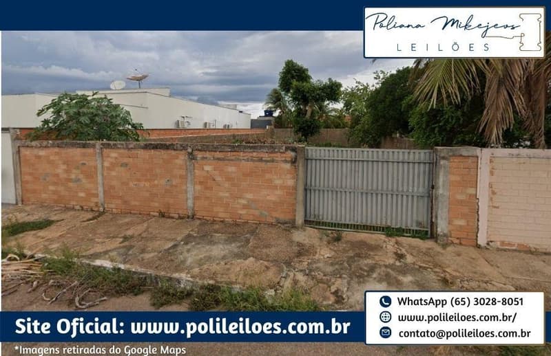Foto 1 de 4: Terreno em leilão em Mirassol D'oeste - MT — Lote de terreno urbano, N. 6, Q. M, Jardim das Flores, Mirassol D'Oeste/MT, A.T. 360,18m², sem edificações na data da avaliação