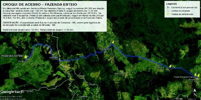 Foto 1 de 2: Area Rural em leilão em Corumbá - MS — FAZENDA ESTEIO, 1.033 HA, EM CORUMBÁ/MS