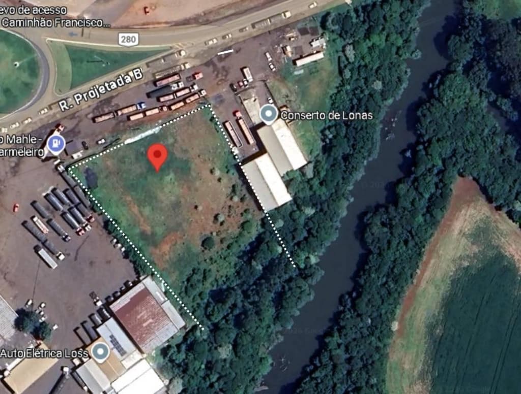Comercial em leilão em Marmeleiro - PR, bairro Centro — ÁREA ESTRATÉGICA 6.972,88m² FRENTE PARA BR-280