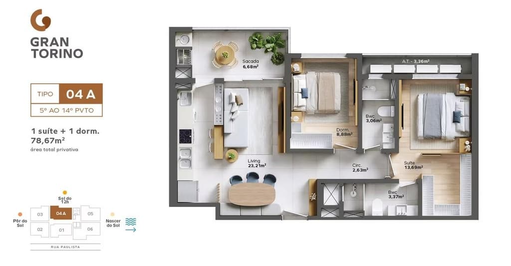 Foto 4 de 4: Apartamento em leilão em Balneário Piçarras - SC — Gran Torino - Apto 1104
