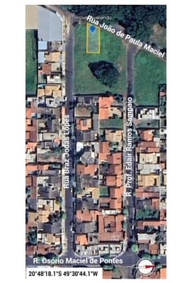 Foto 6 de 6: Terreno em leilão em Mirassol - SP — TERRENO DE 293,17m² - LOTE 20, QUADRA J - RUA JOÃO DE PAULA MACIEL, RESIDENCIAL CELINA DALUL, MIRASSOL/SP | MATRICULA 26.015