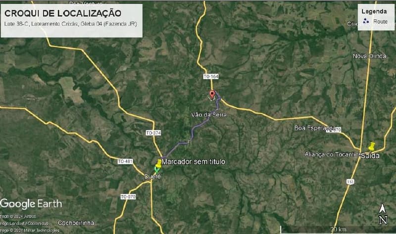 Area Rural em leilão em Aliança Do Tocantins - TO — IMÓVEL RURAL COM 105.53.51HA EM ALIANÇA DO TOCANTINS - TO