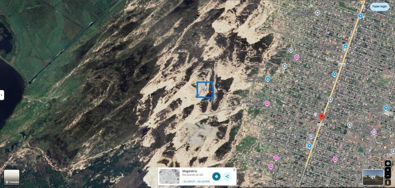 Terreno em leilão em Balneário Pinhal - RS, bairro Balneário Magistério — Terreno sem benfeitorias em Balneário Magistério, no Município de Balneário Pinhal/RS