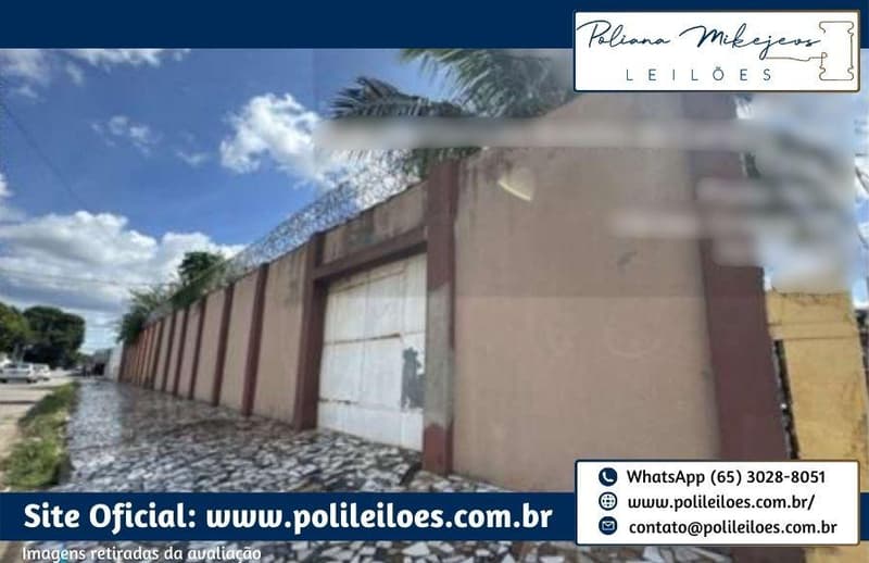 Foto 3 de 6: Imóvel em leilão em Várzea Grande - MT — Lote Urbano, AT 661,63m², edificação residencial não averbada na matrícula, AC 109,27m², em Ponte Nova, Várzea Grande/MT