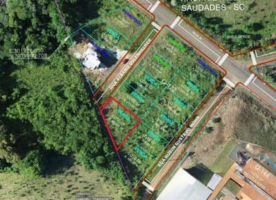 Foto 2 de 5: Terreno em leilão em Saudades - SC — LOTE URBANO Nº 05 DA QUADRA Nº 122, LOCALIZADO EM SAUDADES/SC ÁREA DE 480,10M²