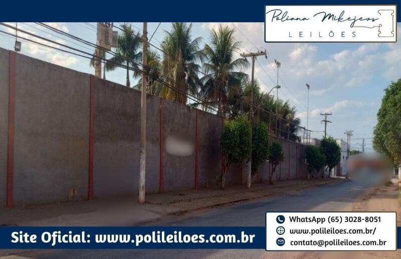 Foto 12 de 30: Terreno em leilão em Cuiabá - MT — Lote de terreno urbano, AT 9.120m², AC 2.130m² averbados na matrícula, remembrados dos lotes 10 a 25 da quadra 01, situado no Bairro Santa Rita, distrito do Coxipó da Ponte, Cuiabá/MT