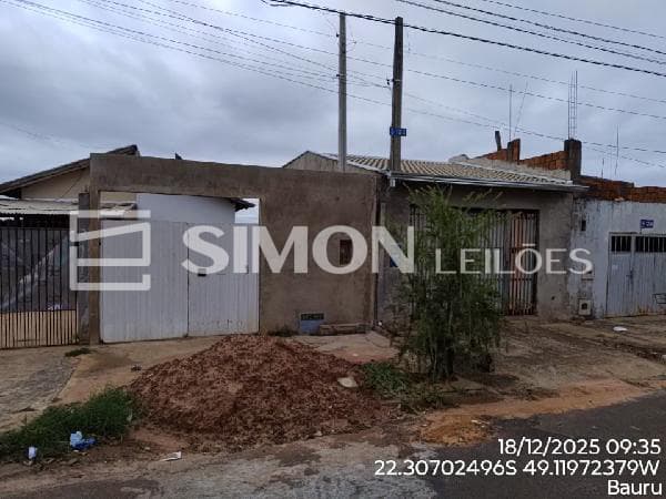 Casa em leilão em Bauru - SP, bairro Jardim Eldorado — BAURU/SP, RUA ANTONIO MARTINS, N. 3-117, PARTE LT 07, QD P, JARDIM ELDORADO, CASA, 30,24M² DE ÁREA PRIVATIVA, 135M² DE ÁREA DO TERRENO, 1 QTS, A.SERV, WC, SL, COZINHA, IPTU: 43365012, MATRÍCULA: 94964
