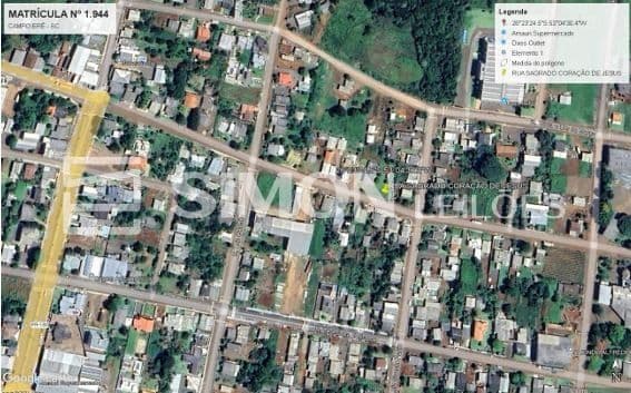 Foto 1 de 4: Terreno em leilão em Campo Erê - SC, bairro Centro — Terreno urbano, Lotes 10 e 12 da Quadra 33, situado na Rua Sagrado Coração de Jesus, ao lado do nº 700 – Centro, em Campo Êre/SC, com área total de 800,00 m², com limites e confrontações constantes na