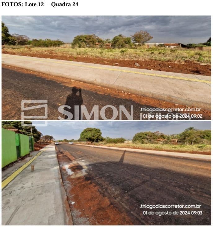Foto 4 de 6: Terreno em leilão em Iturama - MG, bairro Alexandrita — a) Lote urbano nº 12, da quadra 24, com área de 525,00 m², situado na Avenida Cinco, Distrito de Alexandrita, Iturama/MG, frente para a Avenida Cinco, inscrição cadastral nº 2020180107001, com limites