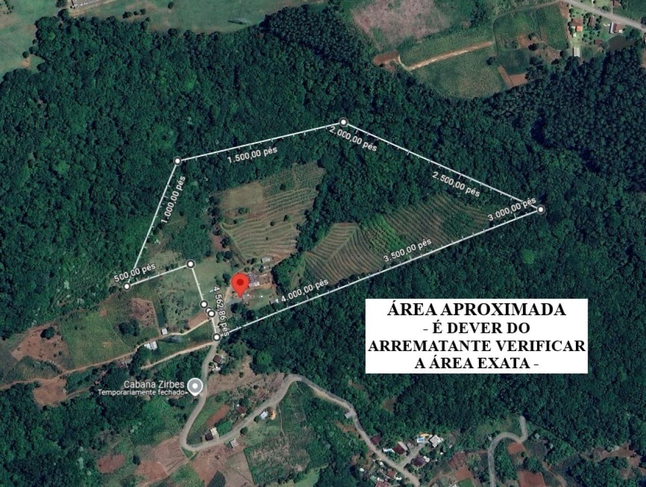Foto 4 de 4: Imóvel em leilão em Feliz - RS — ÁREA DE 89.400,00M² (APROXIMADAMENTE 9 HECATRES) DENTRO DE UMA ÁREA MAIOR DE 226.400,00M² COM BENFEITORIAS NO VALE HERMES EM FELZ/RS