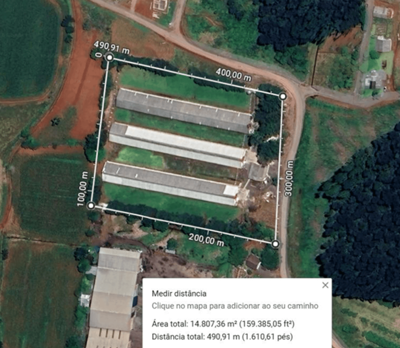 Foto 2 de 16: Comercial em leilão em Brochier - RS — IMÓVEL (17.000 m2) DENTRO DE UMA ÁREA MAIOR DE  37.037,22m² COM GALPÕES AVIÁRIOS EM MONTENEGRO/RS