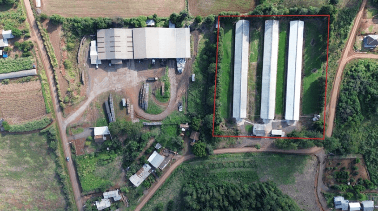 Foto 1 de 16: Comercial em leilão em Brochier - RS — IMÓVEL (17.000 m2) DENTRO DE UMA ÁREA MAIOR DE  37.037,22m² COM GALPÕES AVIÁRIOS EM MONTENEGRO/RS