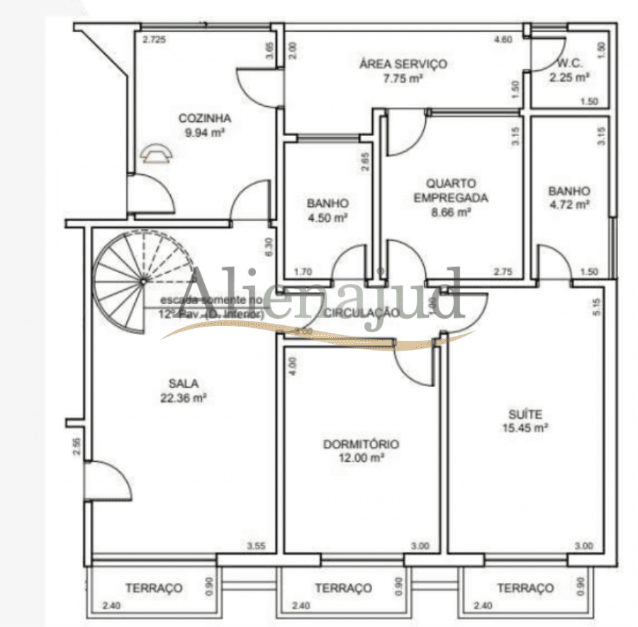 Foto 3 de 3: Apartamento em leilão em Santos - SP — Apart. c/ 2 dorms. e área privativa de 122,16m² situado na Rua Maranhão Apart. c/ 2 dorms. e área privativa de 122,16m² situado na Rua Maranhão