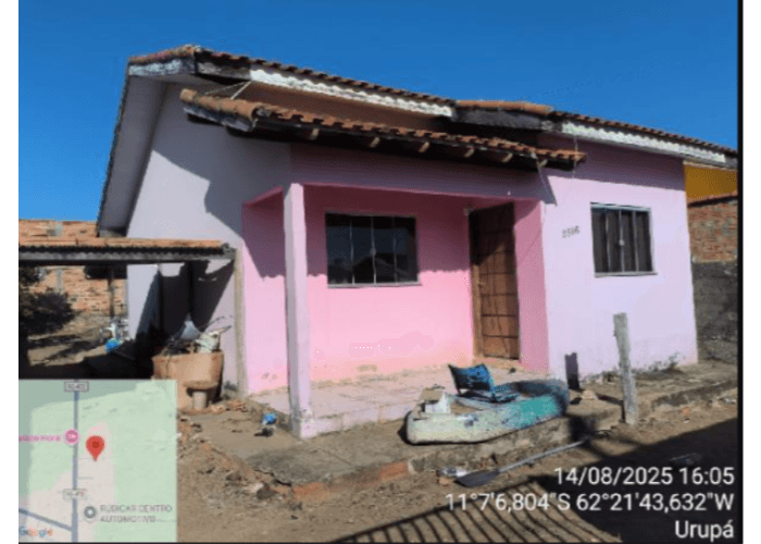 Casa em leilão em Urupá - RO — Urupá/RO - Centro - Casa com 70 m² Leilão Caixa Econômica