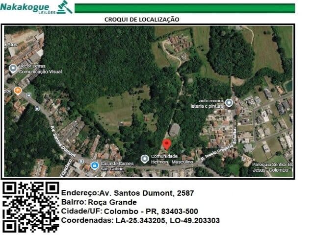 Foto 1 de 10: Area Rural em leilão em Colombo - PR, bairro Roca Grande — LOTE 2-A (DOIS-A) COM A AREA DE 30.185,21M2.