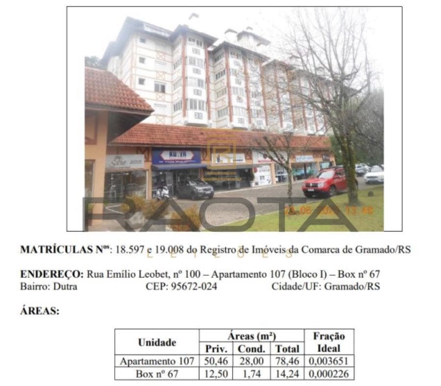 Foto 4 de 6: Apartamento em leilão em Gramado - RS, bairro Vila Belvedere — Apartamento com Box em Gramado/RS Apartamento c/box Gramado