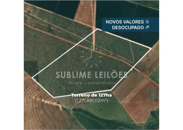 Terreno em leilão em Campo Verde - MT — Terreno de 127 hectares 50% de 2 glebas de terras no Mato Grosso